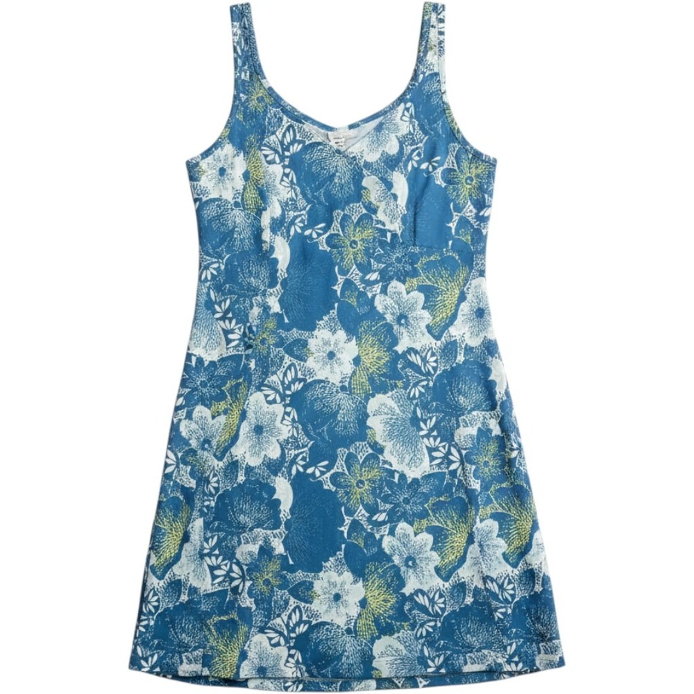 Columbia PFG Dress Women XL Blue Floral Sleeveless Outdoor Polyester EUC